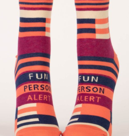 Blue Q Socks - Women's Ankle: Fun Person Alert