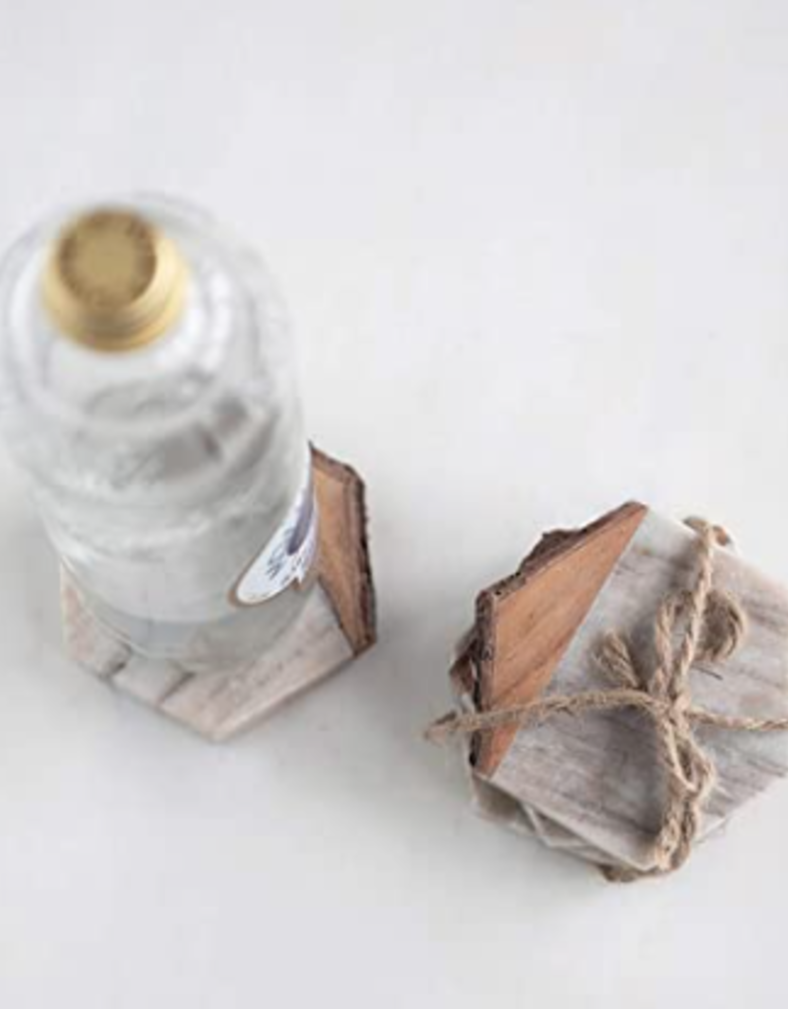Creative Co-Op Coasters- Hexagon Marble & Wood (Set of 4)