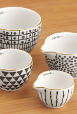 Creative Co-Op Measuring Cups: Black & White Nesting (set of 4)