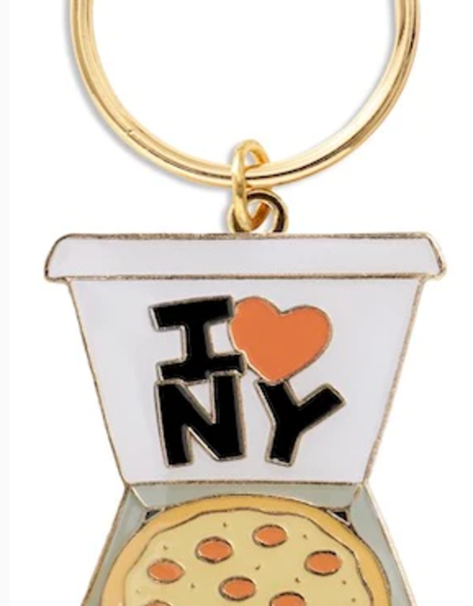 The Found Keychain - Enamel : NYC Pizza Box