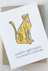 Steel Petal Press Card - Birthday: You Majestic Creature Steel Petal Press Card - Birthday: You Majestic Creature