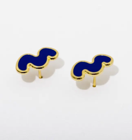 Larissa Loden Earrings - LL Stud: Blue Squiggle