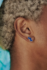 Larissa Loden Earrings - LL Stud: Blue Squiggle