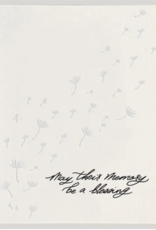 Dahlia Press Card - Sympathy: Memory a Blessing