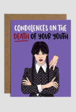 Brittany Paige Card - Birthday: Wednesday Addams Condolences Death of Youth