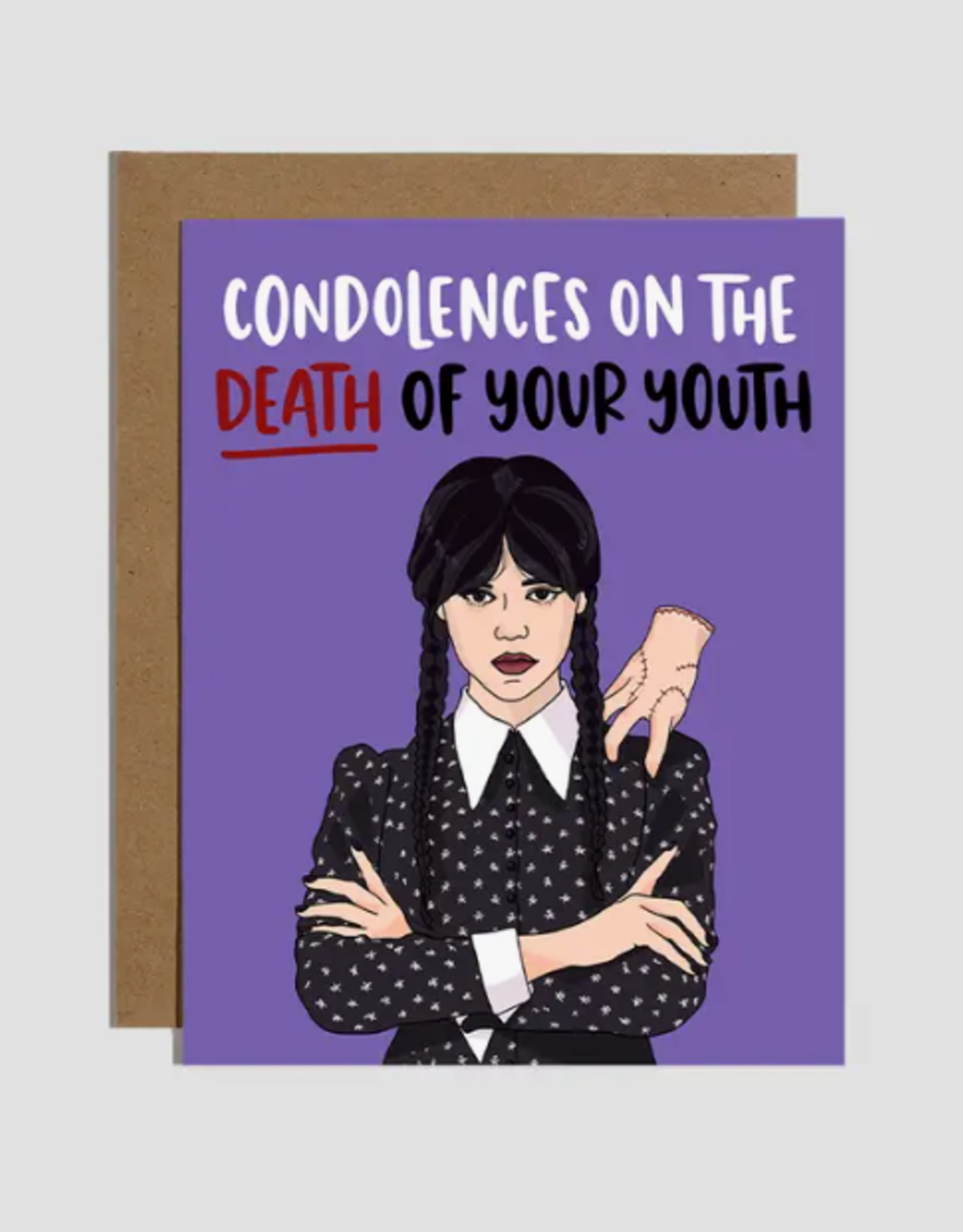 Brittany Paige Card - Birthday: Wednesday Addams Condolences Death of Youth