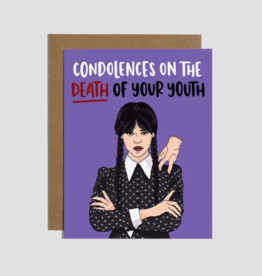 Brittany Paige Card - Birthday: Wednesday Addams Condolences Death of Youth