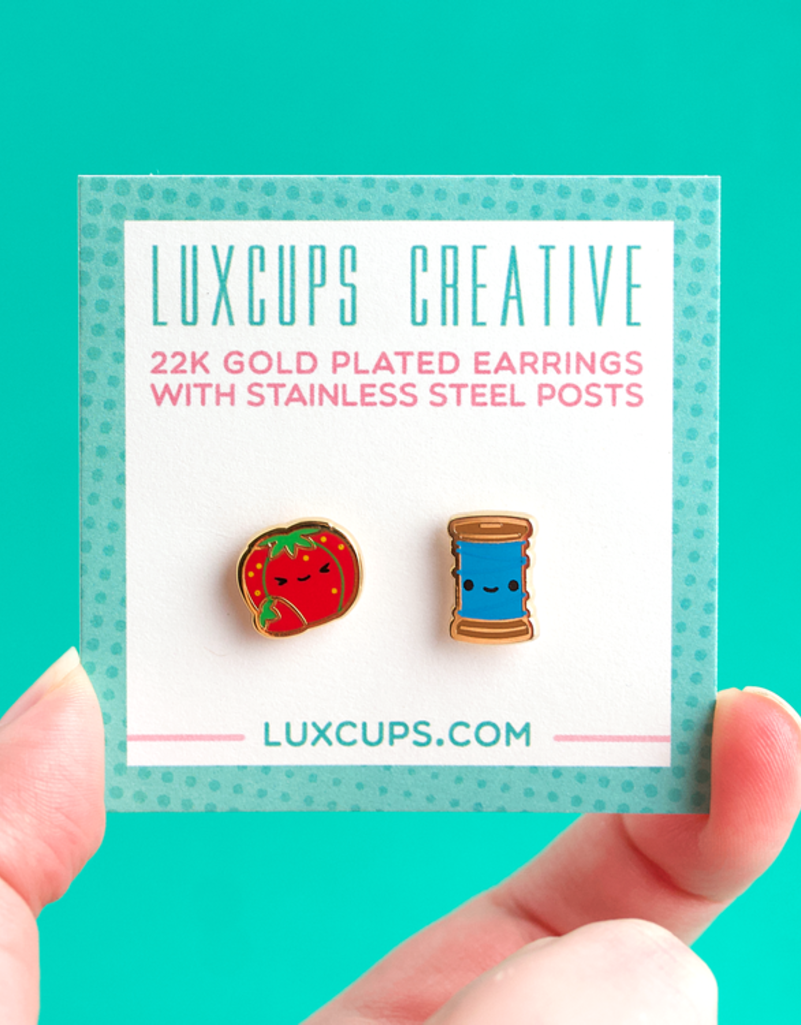 Lux Cups Creative Earrings - Stud: Lux Sew What