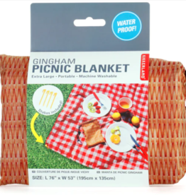 Kikkerland Picnic Blanket: Gingham