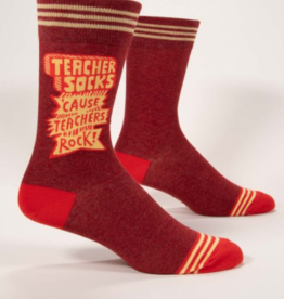 Blue Q Socks - Men's Crew: Teachers Rock