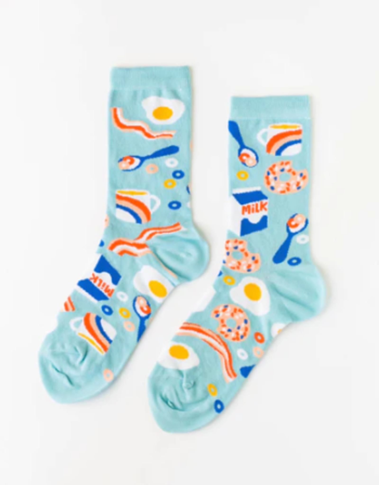 Yellow Owl Workshop Socks - Women's Crew: Breakfast