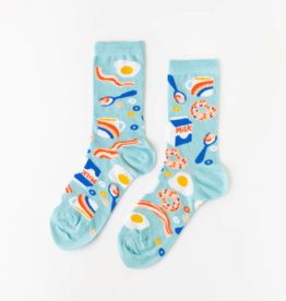 Yellow Owl Workshop Socks - Women's Crew: Breakfast
