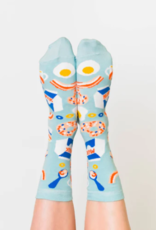 Yellow Owl Workshop Socks - Women's Crew: Breakfast