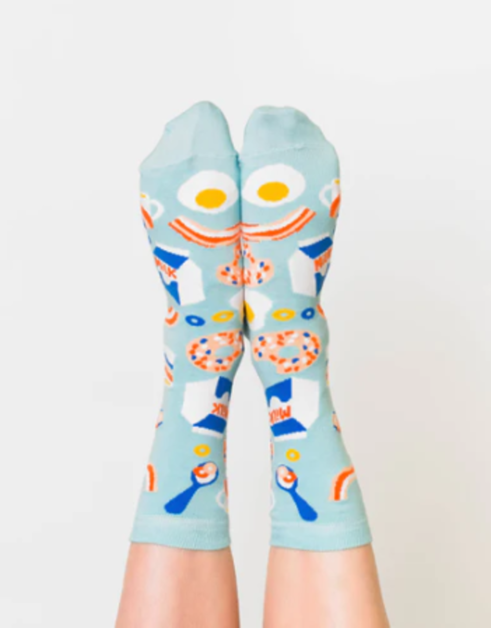 Yellow Owl Workshop Socks - Women's Crew: Breakfast