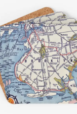 Daisy Mae Designs Coasters - Set of 4: Brooklyn VIntage Map