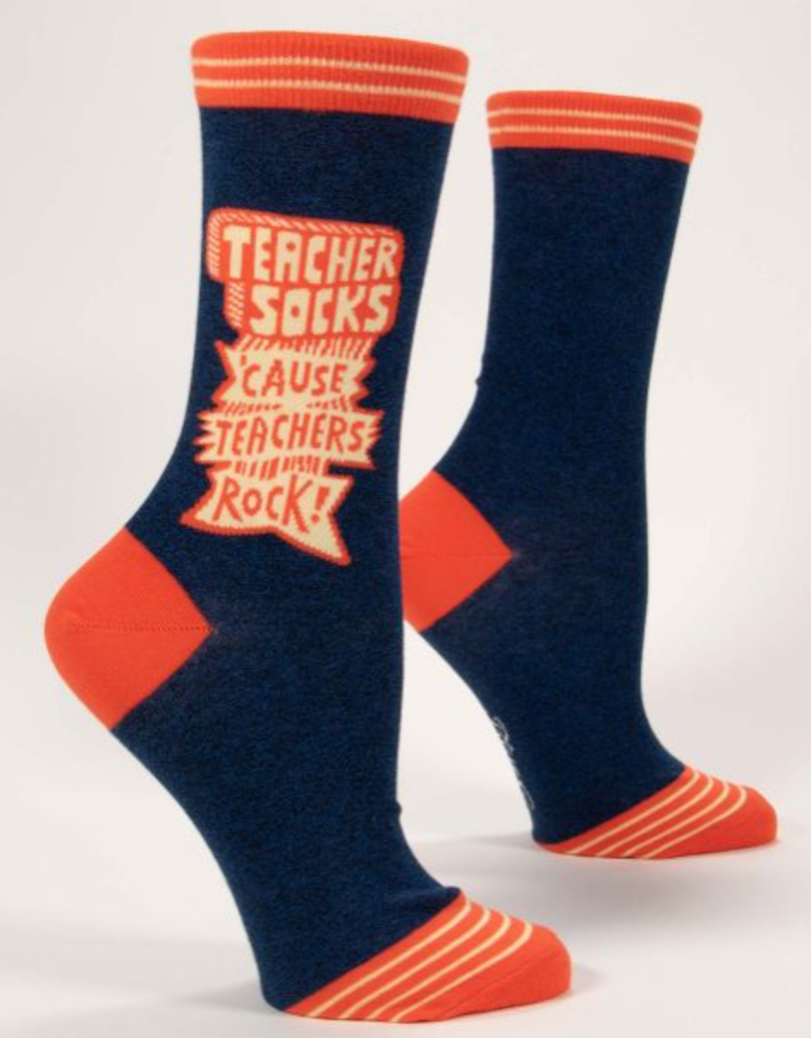 Blue Q Socks - Women's Crew: Teachers Rock