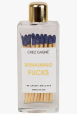 Chez Gagné Glass Bottle Matches:  Remaining Fucks