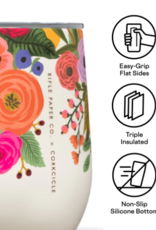 Corkcicle Waterbottle - Stemless 12oz: Garden Party Cream