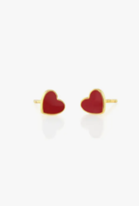 Kris Nations Earrings - Stud: Enamel Heart