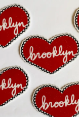 Made by Nilina Sticker - Brooklyn Red Heart Sparkly