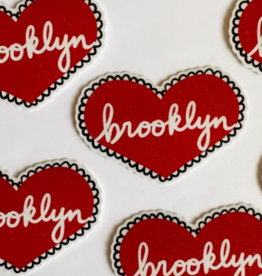Made by Nilina Sticker - Brooklyn Red Heart