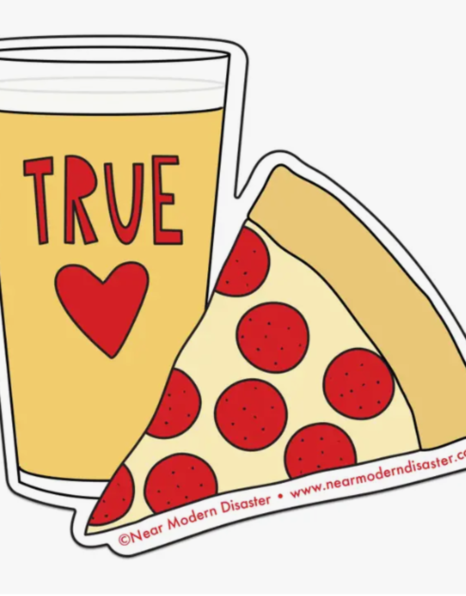 Near Modern Disaster Sticker: NMD - Pizza Beer True Love