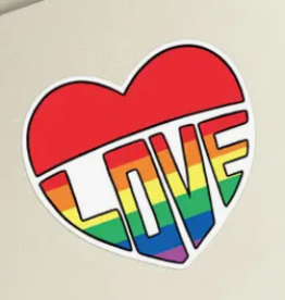 The Found Stickers:  Rainbow Love Heart