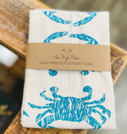 the high fiber Tea Towel - Crab: Teal