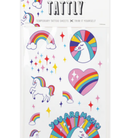 Tattly Tattoo Sheet: Rainbow Unicorns