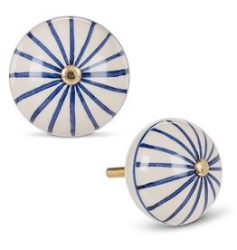 Abbott Knob - Blue + White Stripe Ball