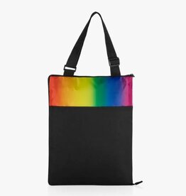 PIcnic Time Outdoor Picnic Blanket Tote - Rainbow