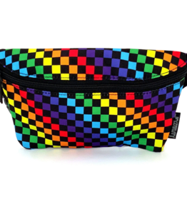 Scratchtracks Ultra-Slim Fanny Pack - INDY Rainbow Black Check