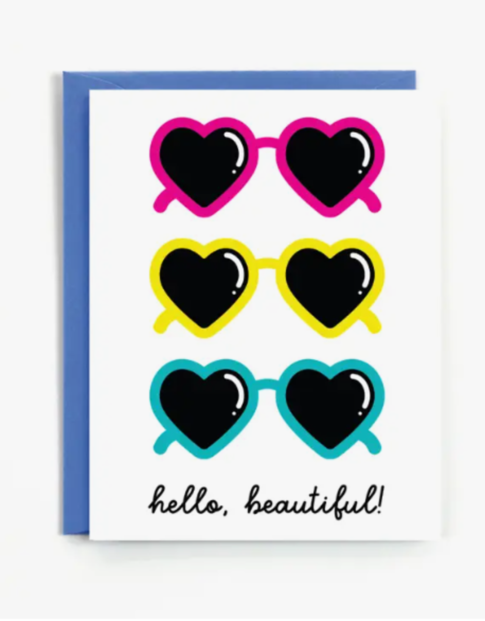Public School Paper Co. Card - Blank: Hello Beautiful Heart Sunglasses