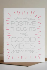 Steel Petal Press Card - Sympathy: Positive Thoughts and Good Vibes