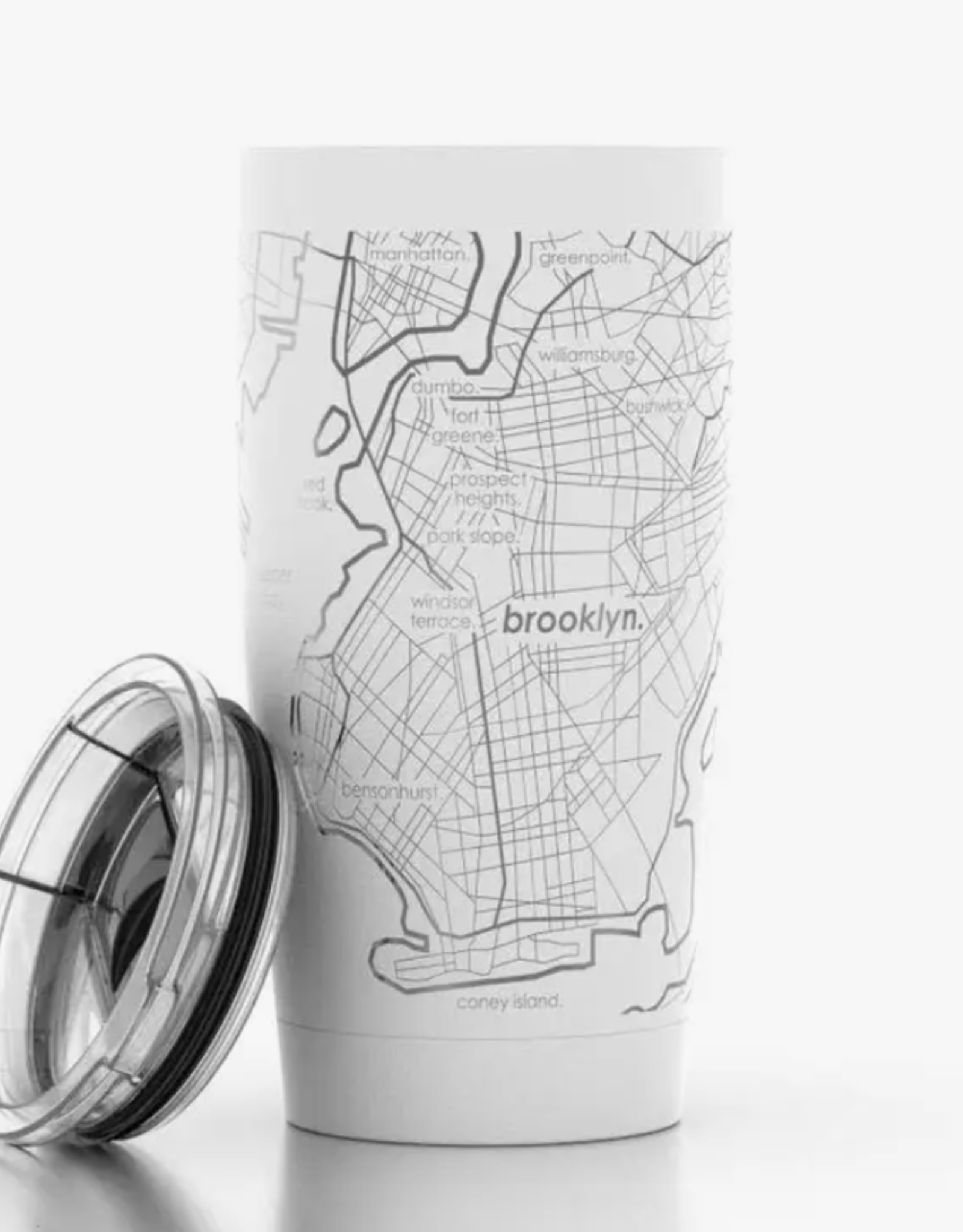 Well Told Brooklyn Map Pint Tumbler
