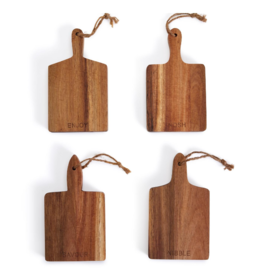 Two's Company Individual Charcuterie Boards - Wooden: Set 4