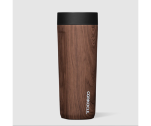 Corkcicle 17 oz Commuter Cup Walnut Wood