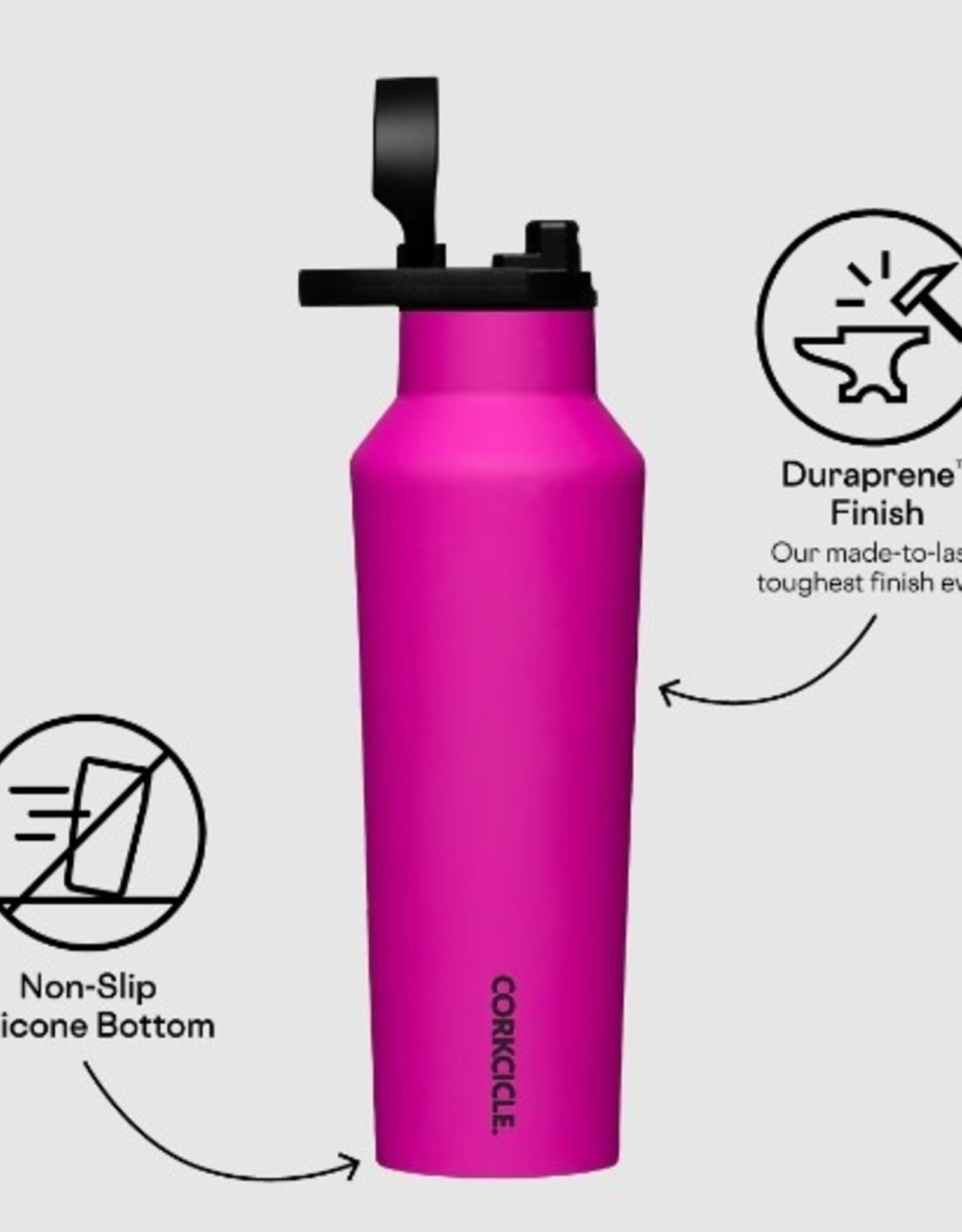 Corkcicle Waterbottle - Sport Canteen 20oz: Berry Punch