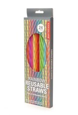 Kikkerland Reusable Straws - Rainbow: 24 pack