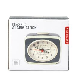 Kikkerland Alarm Clock -  Classic small grey