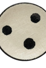 Creative Co-Op Small Dish - Black and White 3 Dots
