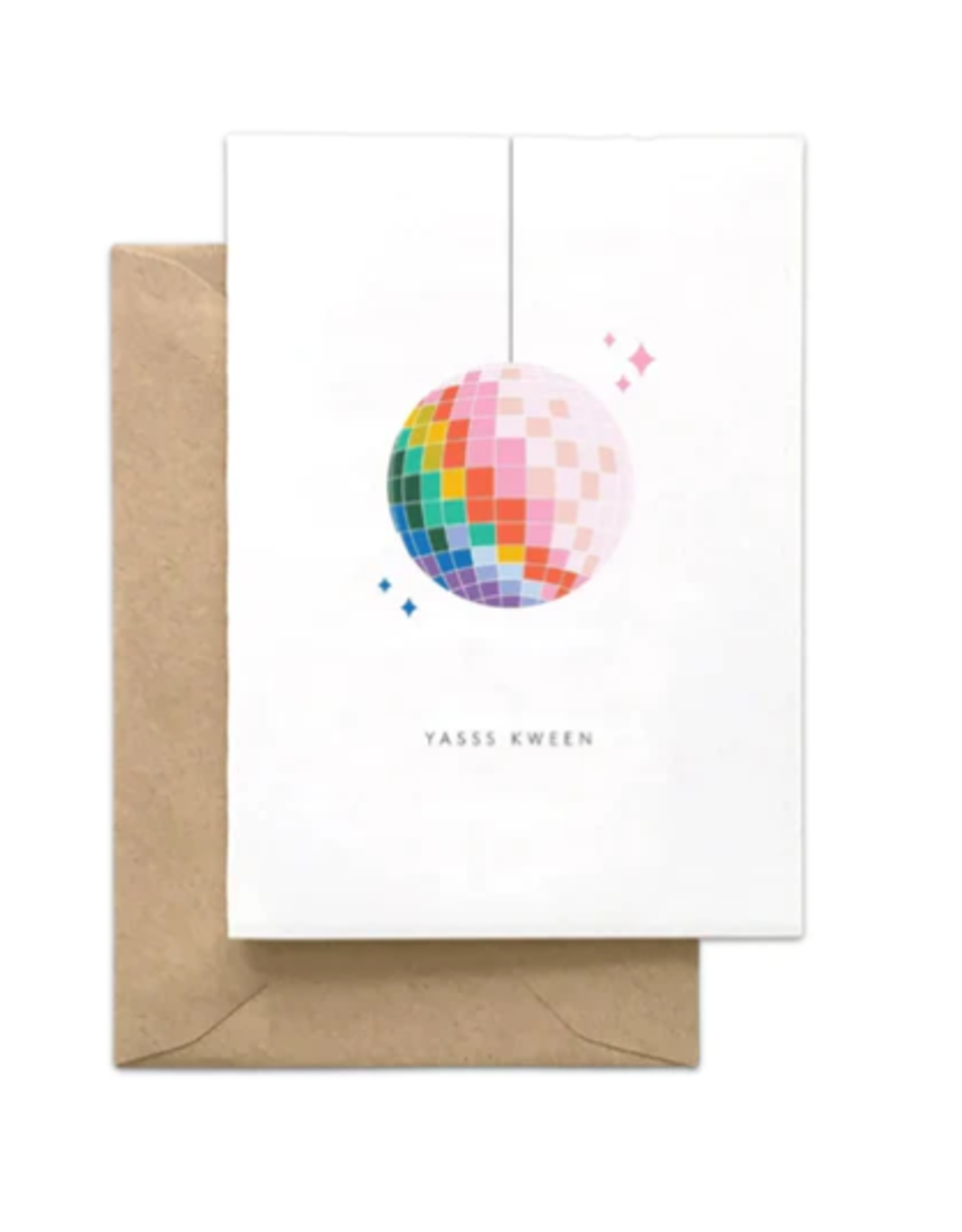 Spaghetti and Meatballs Card - Birthday: Yasss Queen! Disco Ball