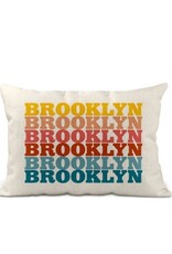 Rock Scissor Paper Pillow - Brooklyn Supergraphics: Sunset