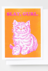 Yellow Owl Workshop Card - Blank: Slay Gurl Risograph Card