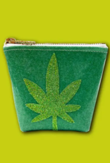 Julie Mollo! Julie Mollo Small Bag: Green with Weed Leaf