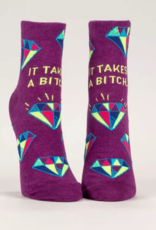 Blue Q Socks - Women's Ankle: It Takes a Bitch