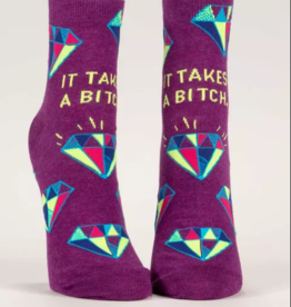 Blue Q Socks - Women's Ankle: It Takes a Bitch