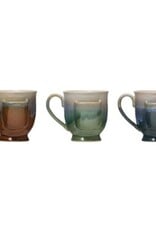 Creative Co-Op Glazed Mug with Tea Bag Holder - Asstd. Colors