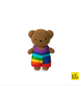 Just Dutch Crochet Bear - Boris Rainbow Overall