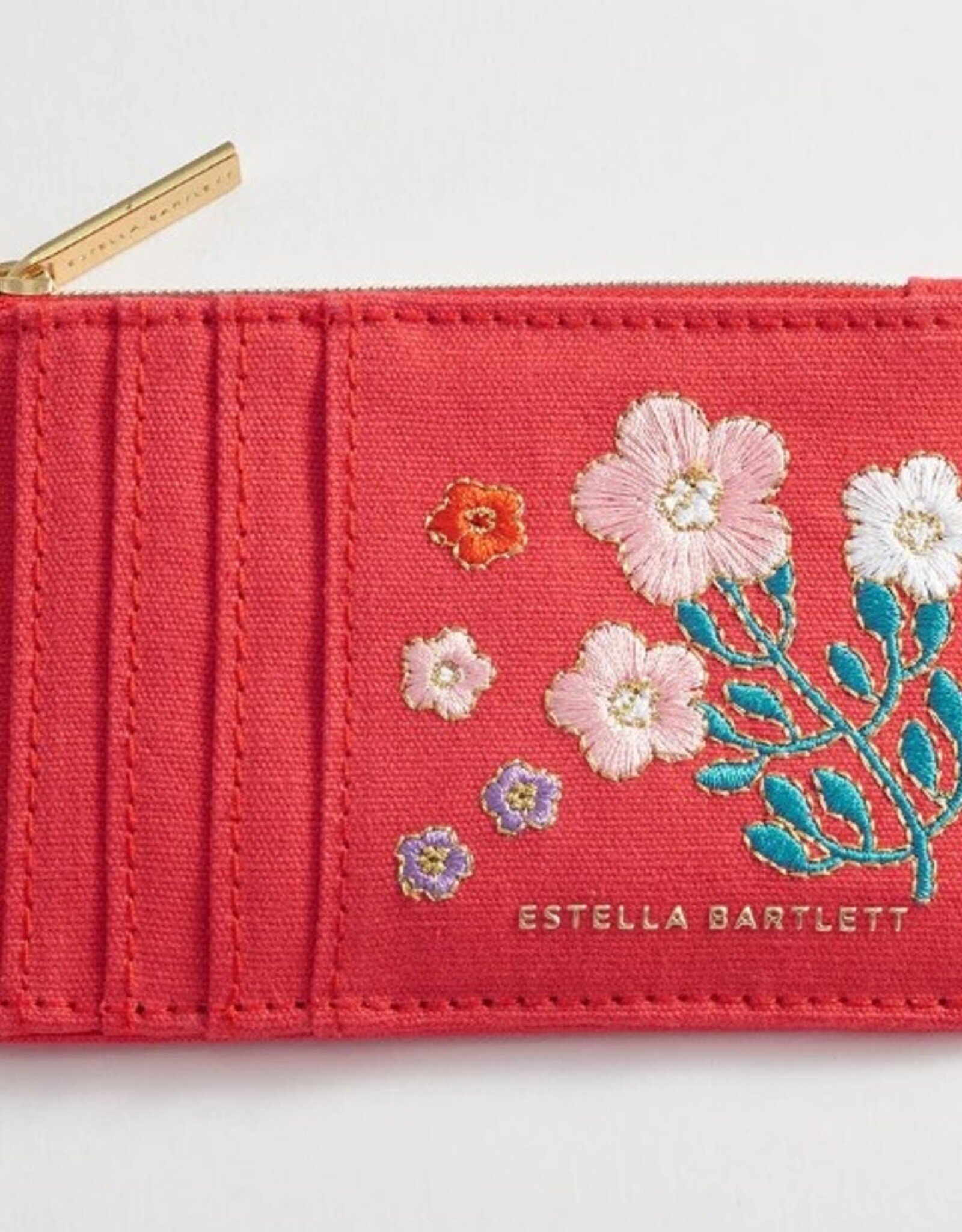 Estella Bartlett Card Purse Red Embroidered